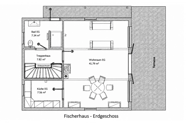 Grundriss Fischerhaus Erdgeschoss