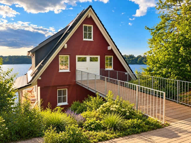 Außenansicht Fischerhaus am Wurlsee